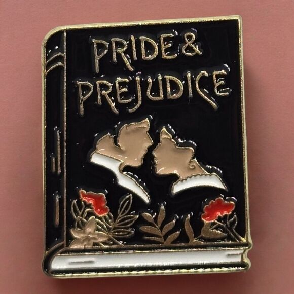 Lapel Pin Pride & Prejudice Jane Austen Romance Book Novelty Enamel Backpack Hat - Picture 3 of 4